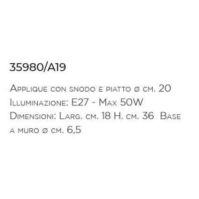 APPLIQUE RUSTICA CON SNODO IN OTTONE INVECCHIATO MADE IN ITALY DELLA IMAS IMAS - Cristalensi Shop Online