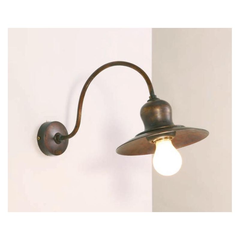 APPLIQUE RUSTICA IN OTTONE INVECCHIATO PIATTO D20 PRODOTTA IN ITALIA DALLA IMAS IMAS - Cristalensi Shop Online