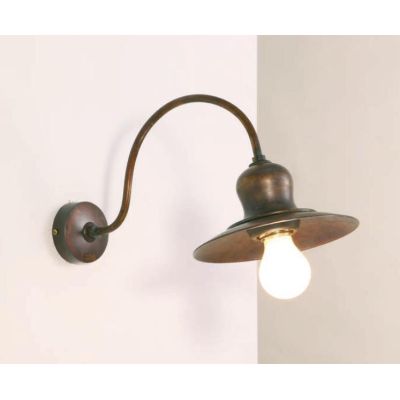 APPLIQUE RUSTICA IN OTTONE INVECCHIATO PIATTO D20 PRODOTTA IN ITALIA DALLA IMAS IMAS - Cristalensi Shop Online