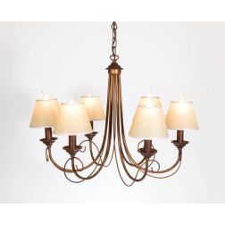 LAMPADARIO CLASSICO 6 LUCI CON PARALUMI IN FERRO BATTUTO MADE IN ITALY DELLA IMAS IMAS - Cristalensi Shop Online
