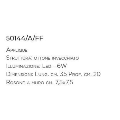 LAMPADA DA PARETE DA SPECCHIO IN OTTONE INVECCHIATO CON BRACCIO FLESSIBILE MADE IN ITALY IMAS - Cristalensi Shop Online