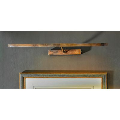 LAMPADA DA PARETE DA SPECCHIO IN OTTONE INVECCHIATO MADE IN ITALY DELLA IMAS IMAS - Cristalensi Shop Online
