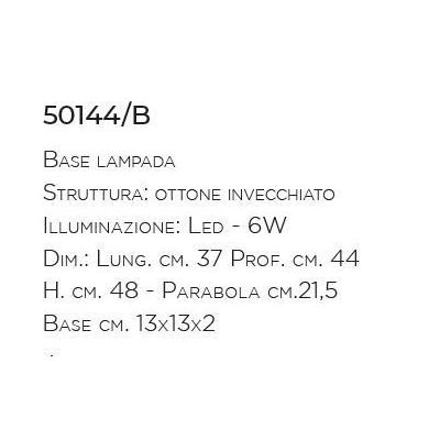 LAMPADA DA SCRIVANIA IN OTTONE INVECCHIATO BRACCIO FLESSIBILE MADE IN ITALY DELLA IMAS IMAS - Cristalensi Shop Online