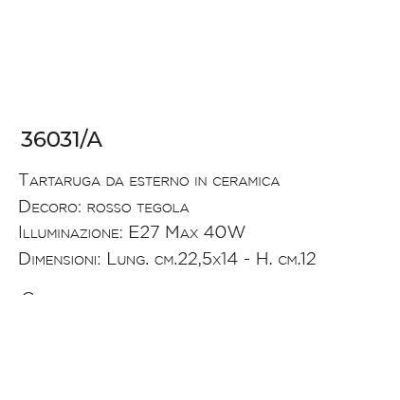 APPLIQUE DA ESTERNI IN TERRACOTTA DECORATA A MANO IP44 MADE IN ITALY DELLA IMAS IMAS - Cristalensi Shop Online