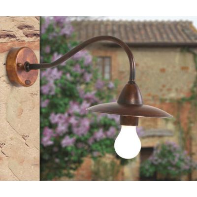 APPLIQUE RUSTICA DA ESTERNI IP23 IN OTTONE INVECCHIATO MADE IN ITALY DELLA IMAS IMAS - Cristalensi Shop Online