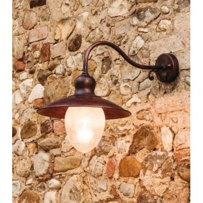 APPLIQUE PER ESTERNI IP44 CON PIATTO IN OTTONE INVECCHIATO PRODOTTO IN ITALIA DALLA IMAS IMAS - Cristalensi Shop Online