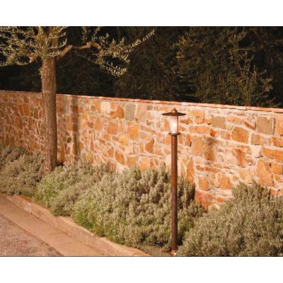 PALO DA ESTERNO IP44 IN OTTONE INVECCHIATO H100 MADE IN ITALY DELLA IMAS IMAS - Cristalensi Shop Online
