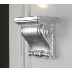 APPLIQUE CAPITELLO IN TERRACOTTA FOGLIA ARGENTO DECORATA A MANO IN ITALIA DALLA IMAS IMAS - Cristalensi Shop Online