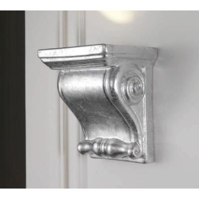 APPLIQUE CAPITELLO IN TERRACOTTA FOGLIA ARGENTO DECORATA A MANO IN ITALIA DALLA IMAS IMAS - Cristalensi Shop Online