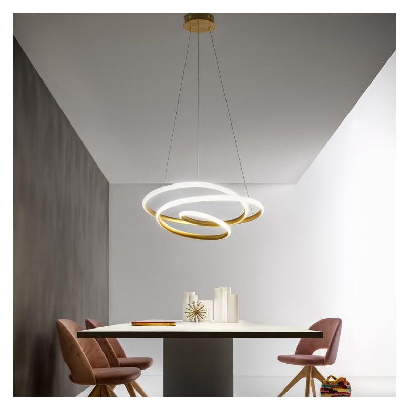 DIVA SG SOSPENSIONE MODERNA GEA LUCE LED 47W LUCE 3000K DIMMERABILE ALLUMINIO 3 FINITURE COLORE GEA LUCE - Cristalensi Shop Onli