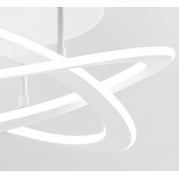 YARA PG PLAFONIERA GRANDE MODERNA LED 50W LUCE 3000K O 4000K DIMMERABILE BIANCA GEA LUCE GEA LUCE - Cristalensi Shop Online 2