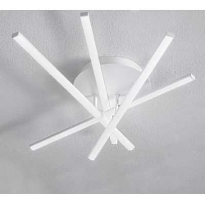 TULLIA P4 PLAFONIERA BIANCA DESIGN MODERNO LED 40W LUCE 3000K O 4000K ECONOMICA GEA LUCE GEA LUCE - Cristalensi Shop Online