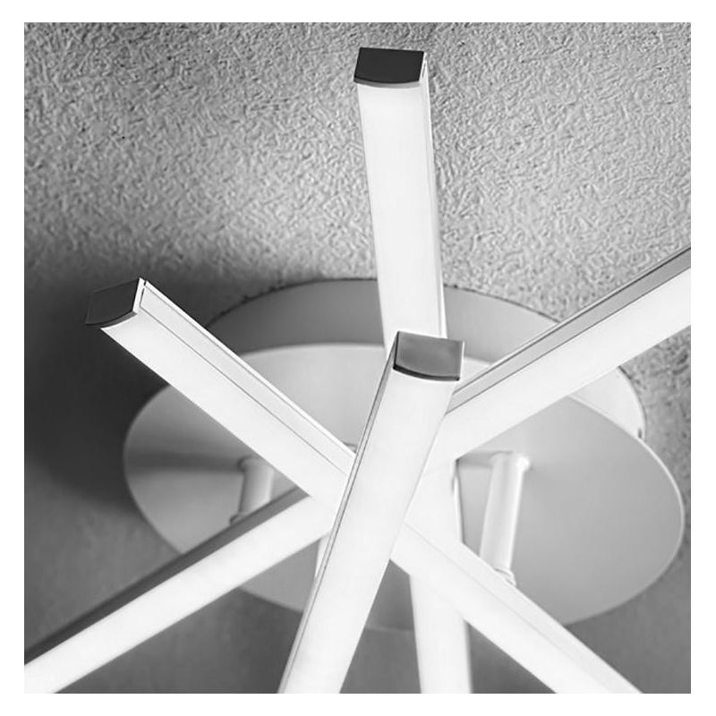 TULLIA P4 PLAFONIERA BIANCA DESIGN MODERNO LED 40W LUCE 3000K O 4000K ECONOMICA GEA LUCE GEA LUCE - Cristalensi Shop Online