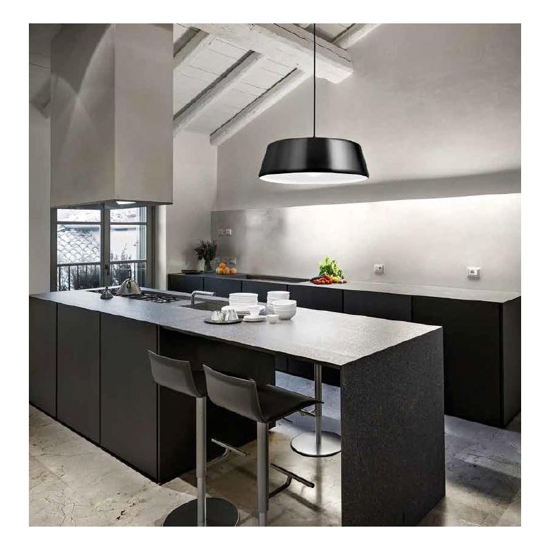 BLANCA SP SOSPENSIONE ROTONDA MODERNA D50 IN METALLO BIANCO NERO OTTONE O NICKEL DELLA GEA LUCE GEA LUCE - Cristalensi Shop Onli