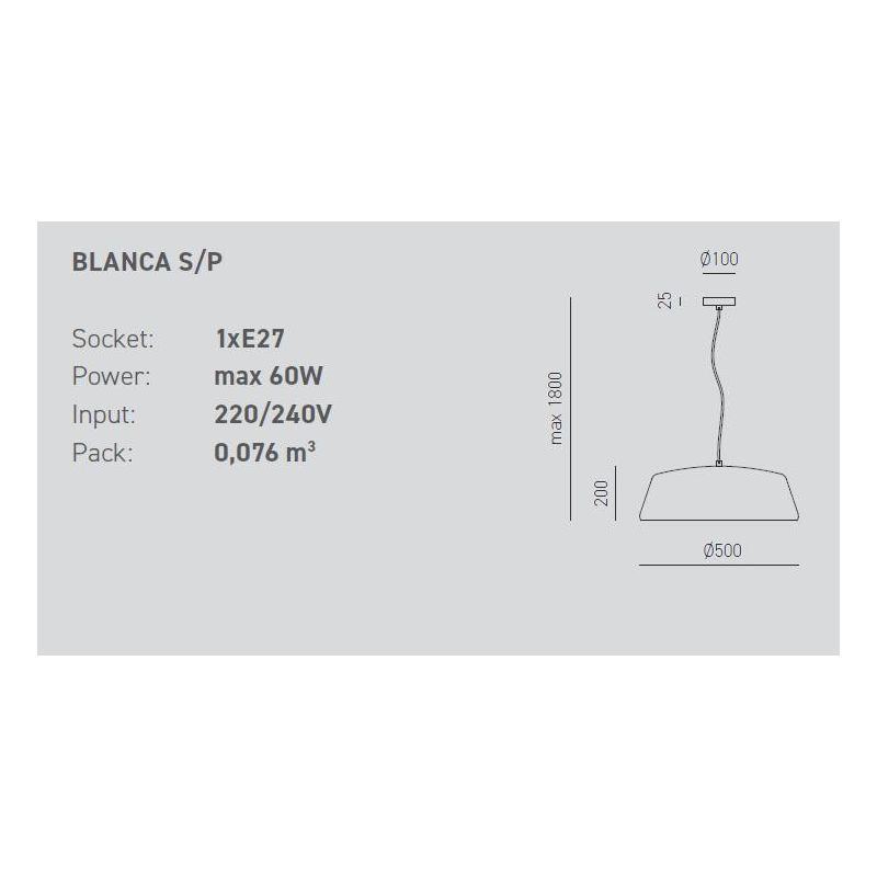 BLANCA SP SOSPENSIONE ROTONDA MODERNA D50 IN METALLO BIANCO NERO OTTONE O NICKEL DELLA GEA LUCE GEA LUCE - Cristalensi Shop Onli