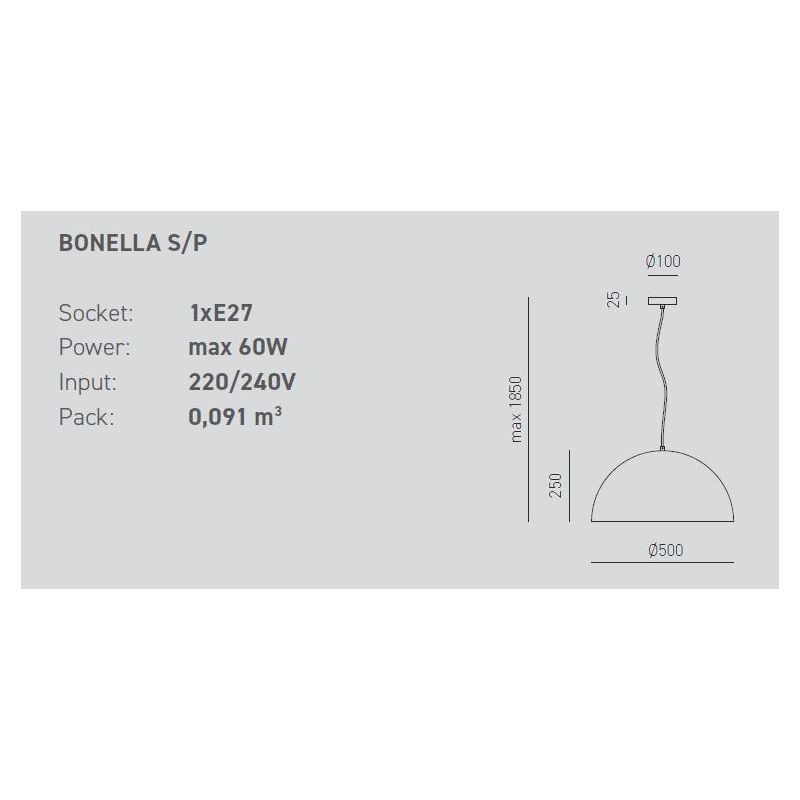 BONELLA SP LAMPADARIO DA SALOTTO STILE MODERNO CUPOLA D50 BIANCO NERO OTTONE O RAME DELLA GEA LUCE GEA LUCE - Cristalensi Shop O