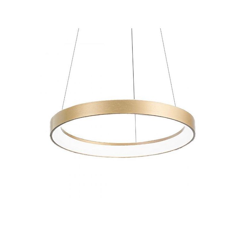 KRIZIA SP SOSPENSIONE MODERNA CON ANELLO D48 LED 38W LUCE DIMMERABILE BIANCO O ORO DELLA GEA LUCE GEA LUCE - Cristalensi Shop On