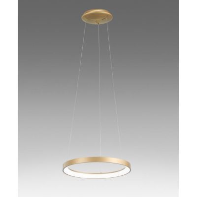 KRIZIA SM SOSPENSIONE MODERNA CON ANELLO D58 LED 50W LUCE DIMMERABILE BIANCO O ORO DELLA GEA LUCE GEA LUCE - Cristalensi Shop On