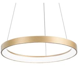 KRIZIA SG SOSPENSIONE MODERNA GRANDE CON ANELLO D78 LED 60W LUCE DIMMERABILE BIANCO O ORO DELLA GEA GEA LUCE - Cristalensi Shop  2