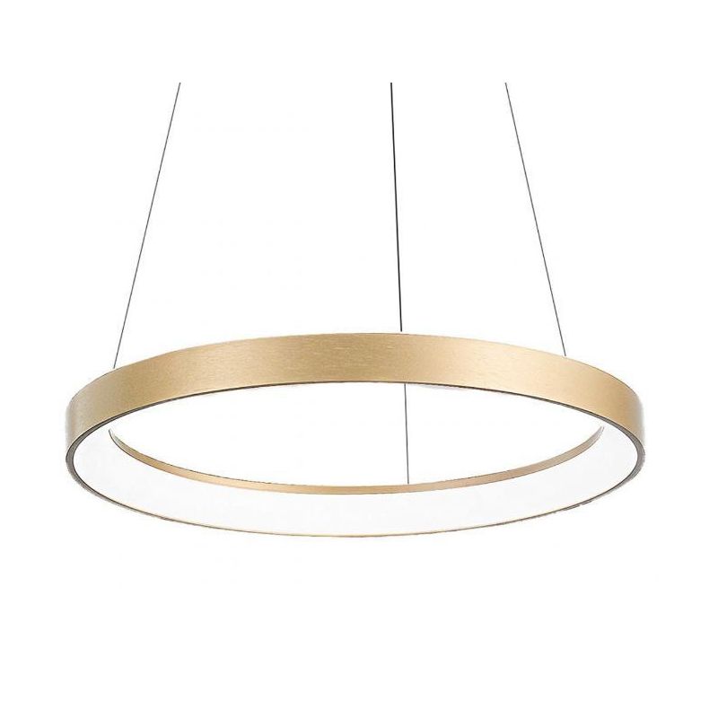KRIZIA SG SOSPENSIONE MODERNA GRANDE CON ANELLO D78 LED 60W LUCE DIMMERABILE BIANCO O ORO DELLA GEA GEA LUCE - Cristalensi Shop 