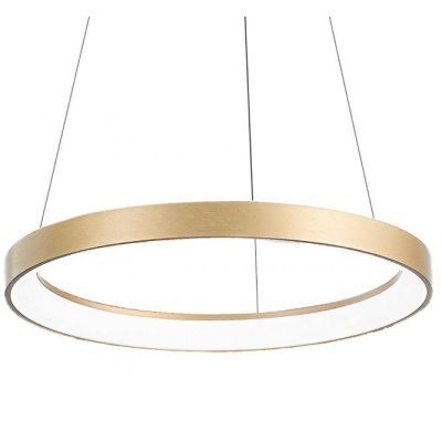 KRIZIA SG SOSPENSIONE MODERNA GRANDE CON ANELLO D78 LED 60W LUCE DIMMERABILE BIANCO O ORO DELLA GEA GEA LUCE - Cristalensi Shop 