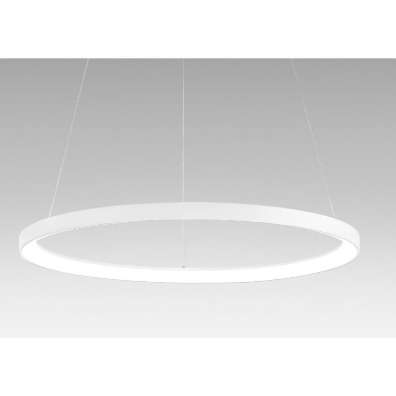 KRIZIA SG SOSPENSIONE MODERNA GRANDE CON ANELLO D78 LED 60W LUCE DIMMERABILE BIANCO O ORO DELLA GEA GEA LUCE - Cristalensi Shop 