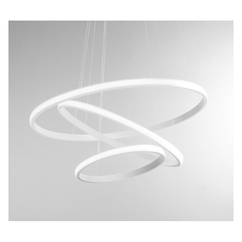 IOLE S3 LAMPADARIO A SOSPENSIONE CON 3 ANELLI LED 60W LUCE 3000K DIMMERABILE 3 COLORI GEA LUCE - Cristalensi Shop Online