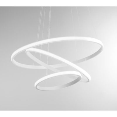 IOLE S3 LAMPADARIO A SOSPENSIONE CON 3 ANELLI LED 60W LUCE 3000K DIMMERABILE 3 COLORI GEA LUCE - Cristalensi Shop Online