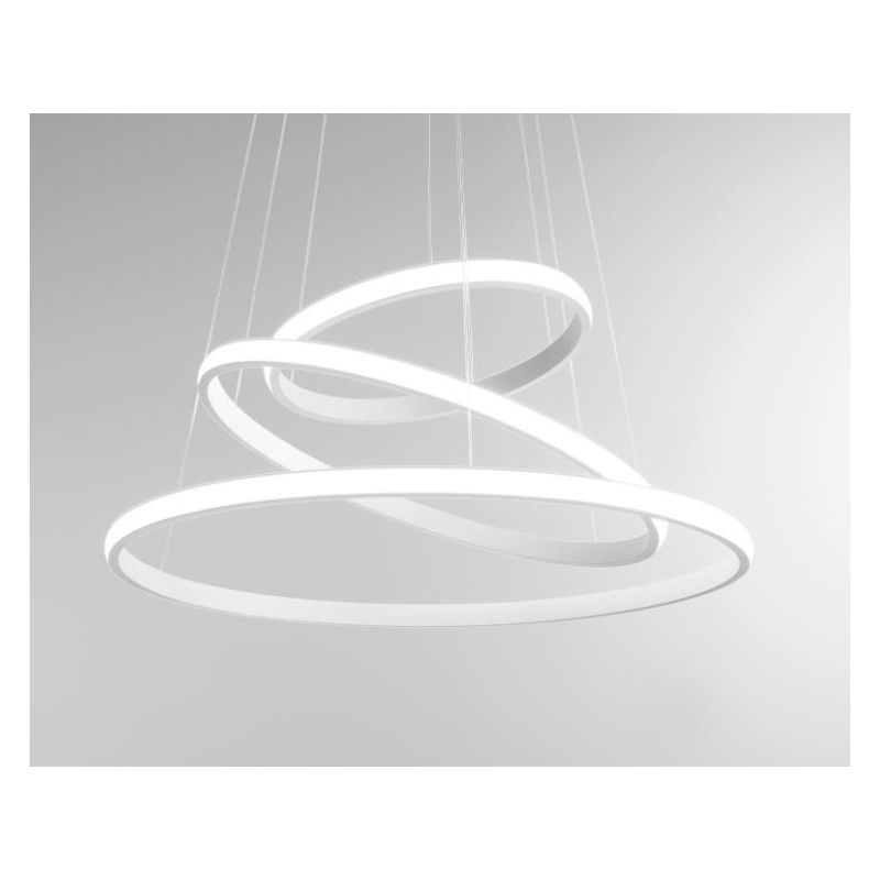 IOLE S3 LAMPADARIO A SOSPENSIONE CON 3 ANELLI LED 60W LUCE 3000K DIMMERABILE 3 COLORI GEA LUCE - Cristalensi Shop Online