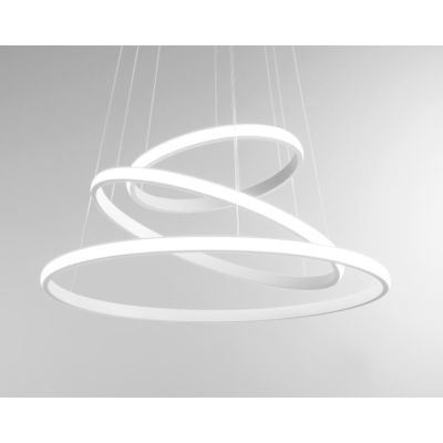 IOLE S3 LAMPADARIO A SOSPENSIONE CON 3 ANELLI LED 60W LUCE 3000K DIMMERABILE 3 COLORI GEA LUCE - Cristalensi Shop Online