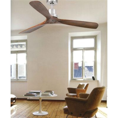 LANTAU L VENTILATORE A SOFFITTO DIAMETRO 132 CM NICKEL SENZA LUCE PALE NOCE O PINO FARO VENTILATORI - Cristalensi Shop Online