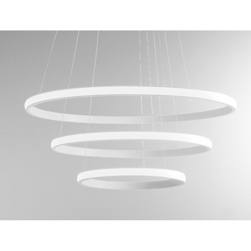 IOLE S3 LAMPADARIO A SOSPENSIONE CON 3 ANELLI LED 60W LUCE 3000K DIMMERABILE 3 COLORI GEA LUCE - Cristalensi Shop Online