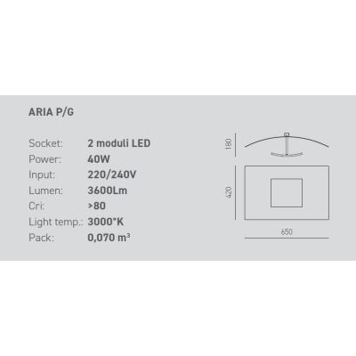 ARIA PG PLAFONIERA GRANDE MODERNA TORTORA LED 40W LUCE 3000K DIMMERABILE DELLA GEA LUCE GEA LUCE - Cristalensi Shop Online