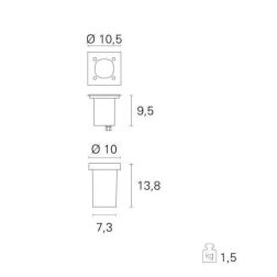 KING EST002 INCASSO DA ESTERNO IP67 CORNICE QUADRA IN ACCIAIO DI PAN INTERNATIONAL Pan International - Cristalensi Shop Online 2