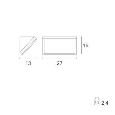 GRENADA LAMPADA PARETE ANGOLARE Pan International - Cristalensi Shop Online