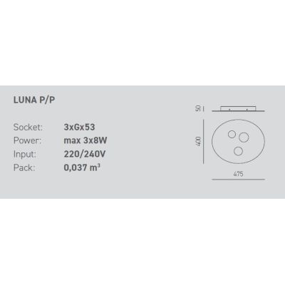 LUNA PP LAMPADA DA SOFFITTO MODERNA 3 LUCI ATTACCO GX53 BIANCA O TORTORA DELLA GEA LUCE GEA LUCE - Cristalensi Shop Online