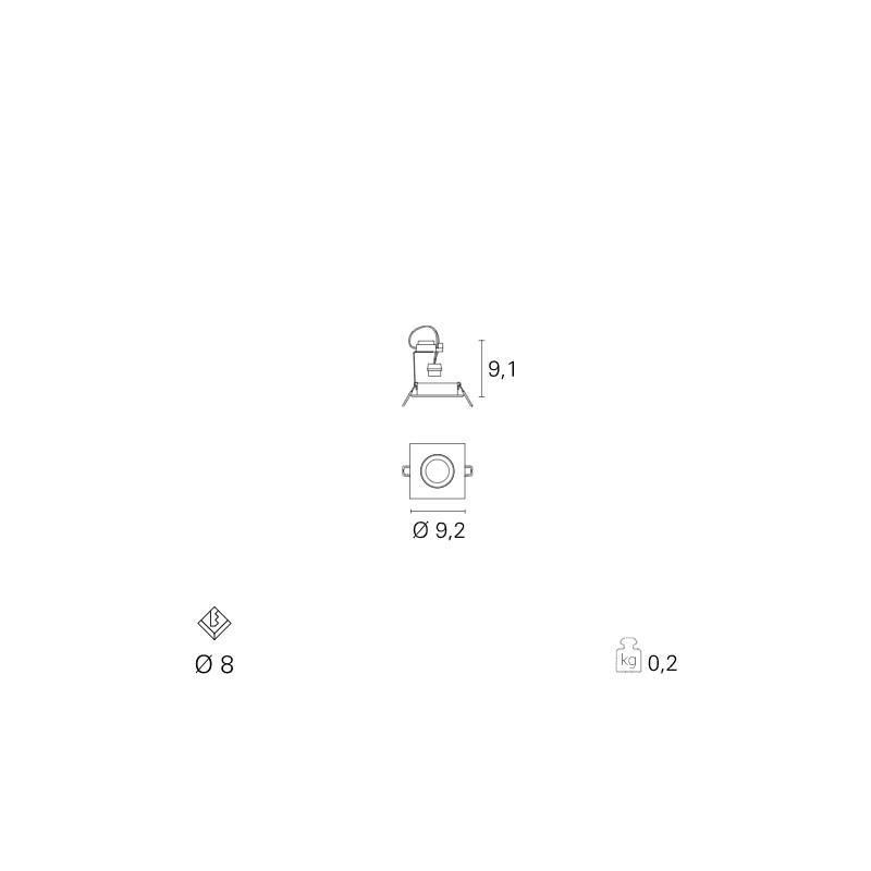 TURN INCASSO ALLUMINIO QUADRATO Pan International - Cristalensi Shop Online