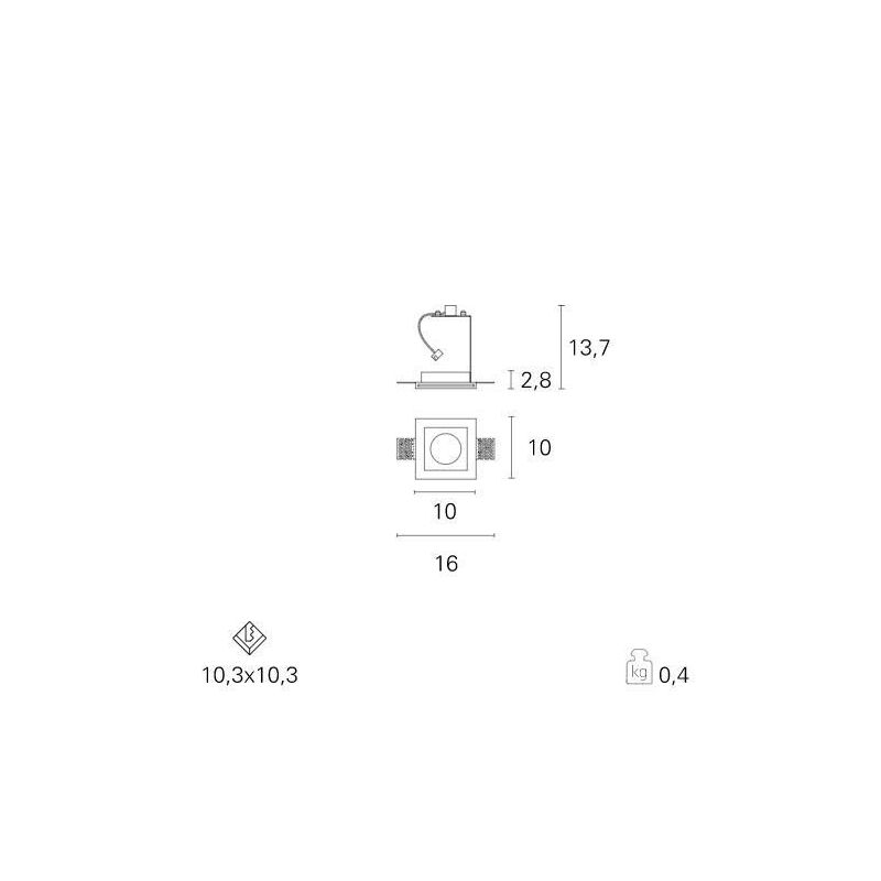 PARIDE FARETTO DA INCASSO IN GESSO Pan International - Cristalensi Shop Online