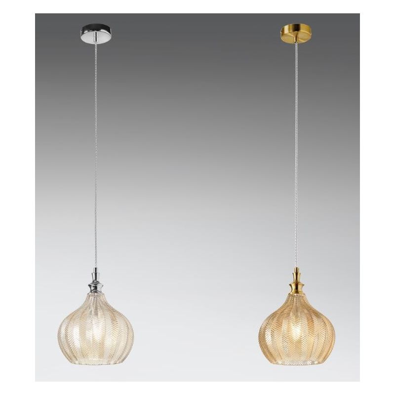 CLEOFE SOSPENSIONE IN VETRO COLORI BIANCO, COBALTO, AMBRA O OCRA CON DECORO A RILIEVO DELLA GEA LUCE GEA LUCE - Cristalensi Shop