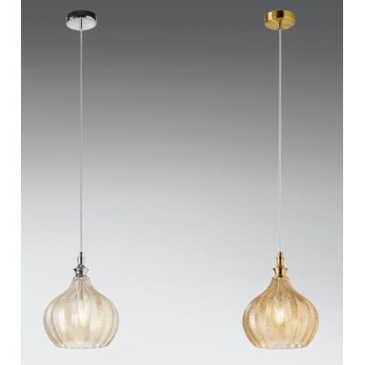 CLEOFE SOSPENSIONE IN VETRO COLORI BIANCO, COBALTO, AMBRA O OCRA CON DECORO A RILIEVO DELLA GEA LUCE GEA LUCE - Cristalensi Shop