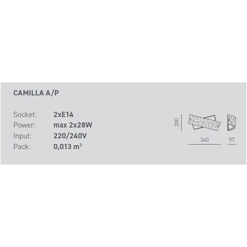 CAMILLA AP APPLIQUE MODERNO CLASSICO IN DUE COLORI DI GEA LUCE LAMPADINE SOSTITUIBILI GEA LUCE - Cristalensi Shop Online