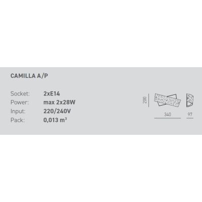 CAMILLA AP APPLIQUE MODERNO CLASSICO IN DUE COLORI DI GEA LUCE LAMPADINE SOSTITUIBILI GEA LUCE - Cristalensi Shop Online