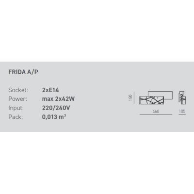 FRIDA AP LAMPADA DA PARETE PICCOLA MODERNA IN VETRO BIANCO DECORATO DELLA GEA LUCE GEA LUCE - Cristalensi Shop Online