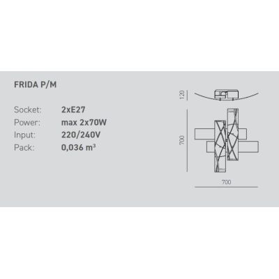 FRIDA LAMPADA DA SOFFITTO MEDIA GEA LUCE - Cristalensi Shop Online