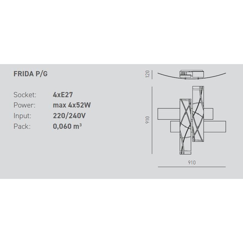 FRIDA LAMPADA DA SOFFITTO GRANDE GEA LUCE - Cristalensi Shop Online