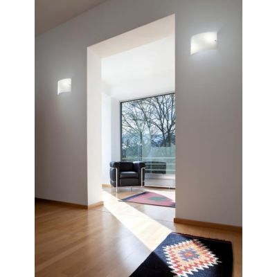 MICHELA AG APPLIQUE MODERNA ED ECONOMICA IN VETRO BIANCO DELLA GEA LUCE GEA LUCE - Cristalensi Shop Online