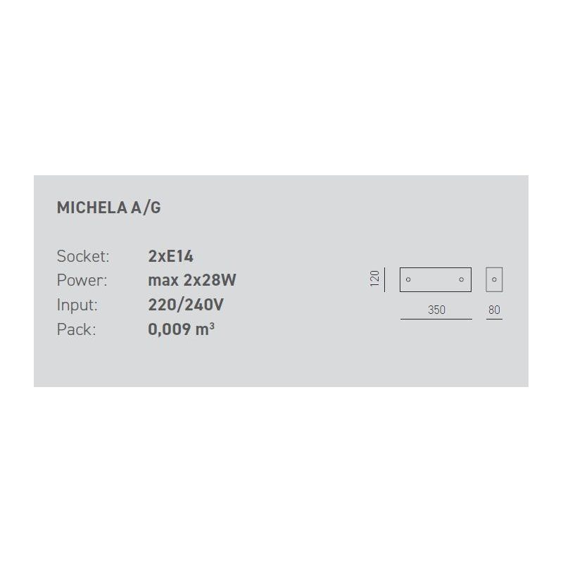 MICHELA AG APPLIQUE MODERNA ED ECONOMICA IN VETRO BIANCO DELLA GEA LUCE GEA LUCE - Cristalensi Shop Online