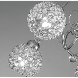 ALICE PLAFONIERA MODERNA 5 LUCI A SFERA CON OTTAGONI IN CRISTALLO FINITURA CROMO CRISTALENSI LUX - Cristalensi Shop Online 2