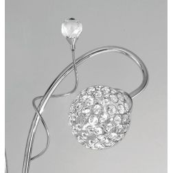ALICE APPLIQUE MODERNA 2 LUCI A SFERA CON OTTAGONI IN CRISTALLO FINITURA CROMO CRISTALENSI LUX - Cristalensi Shop Online 2