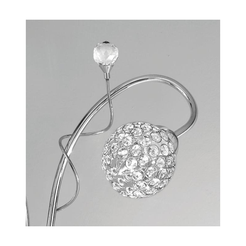 ALICE APPLIQUE MODERNA 2 LUCI A SFERA CON OTTAGONI IN CRISTALLO FINITURA CROMO CRISTALENSI LUX - Cristalensi Shop Online